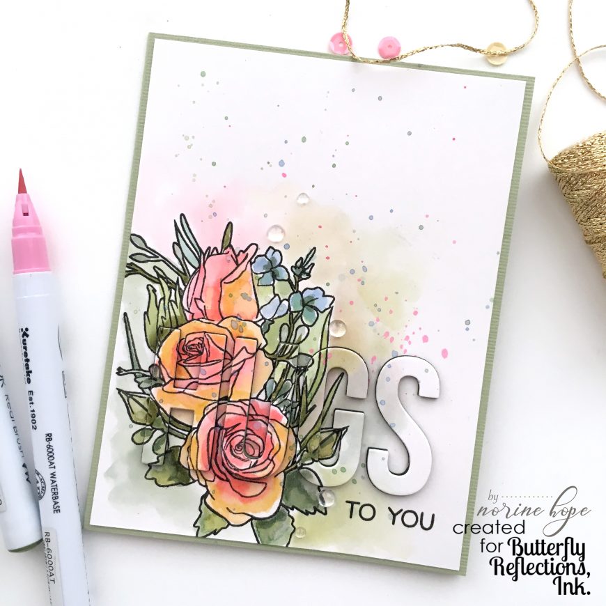 Altenew Watercolor Coloring Book Card – Velvetlemon