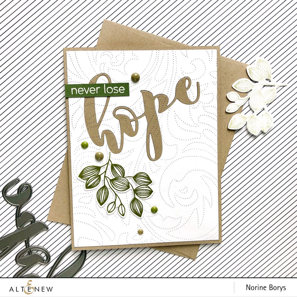 Altenew Dotted Swirls Stitched Card – Velvetlemon