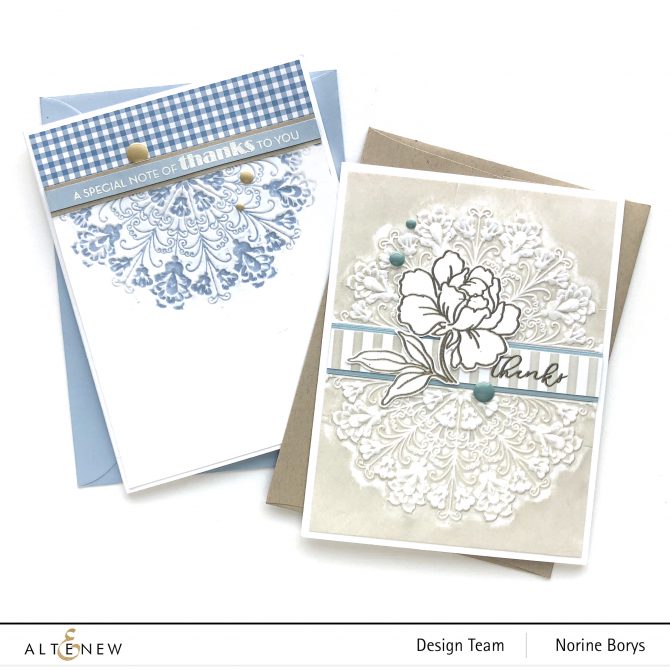 Altenew Ornamental 3D Embossing Folder Cards Velvetlemon
