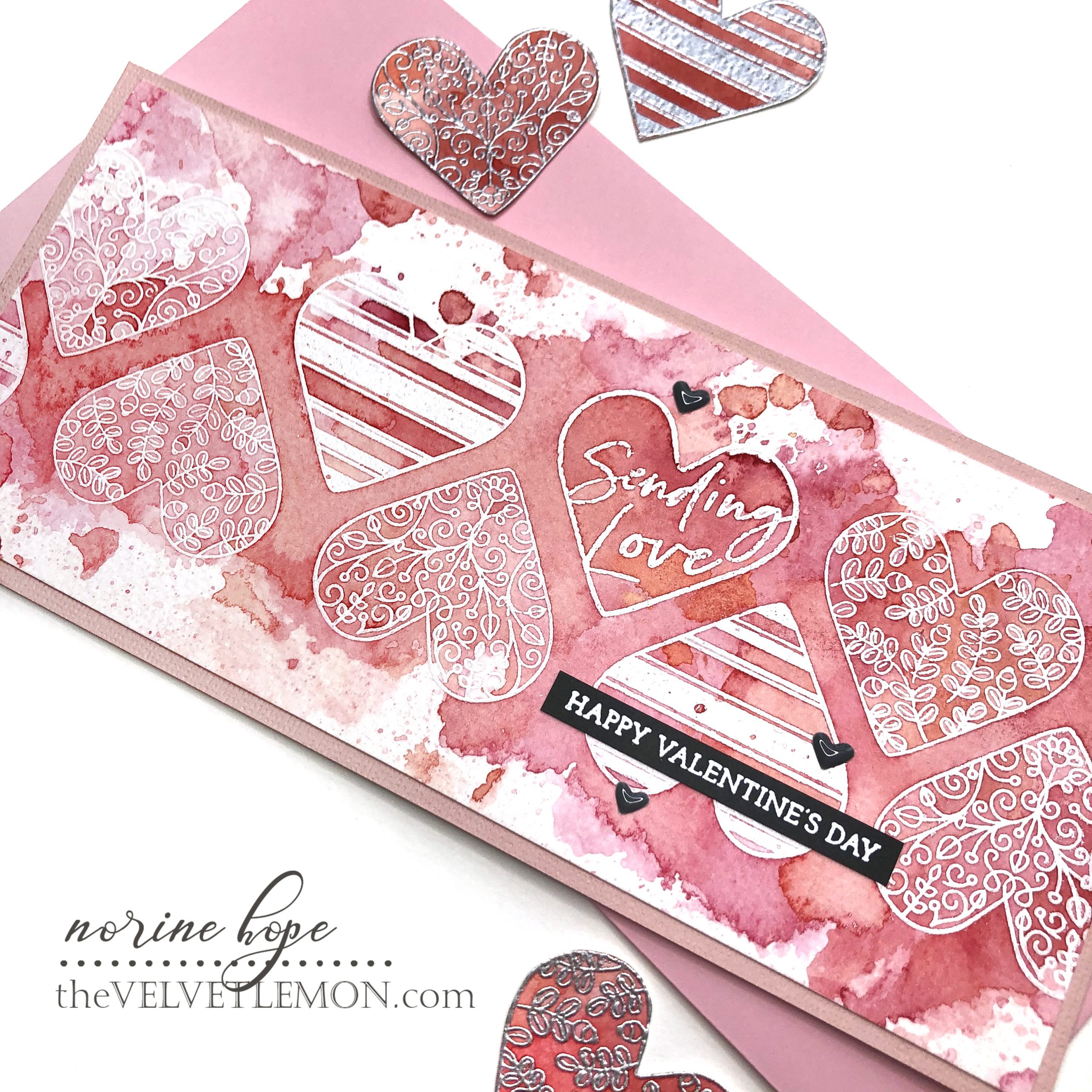 Valentine's Day Card with Spellbinders [Clear Stamp of the Month!] 