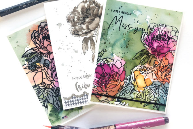 Altenew Paint A Flower Coral Sunset + Watercolor Brush Markers