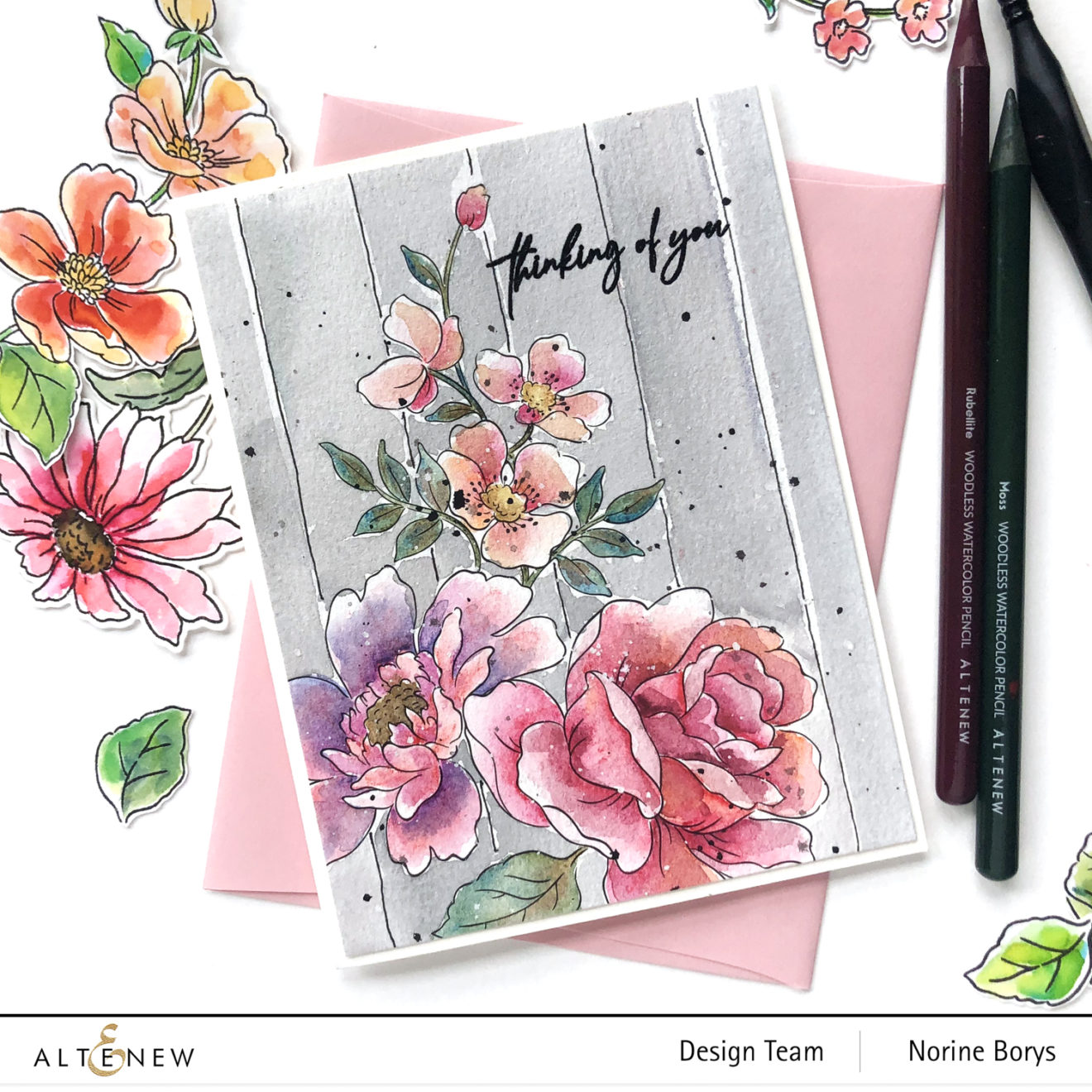 Altenew Watercolor Coloring Book Card Velvetlemon