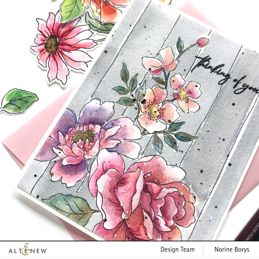 Altenew Watercolor Coloring Book Card Velvetlemon