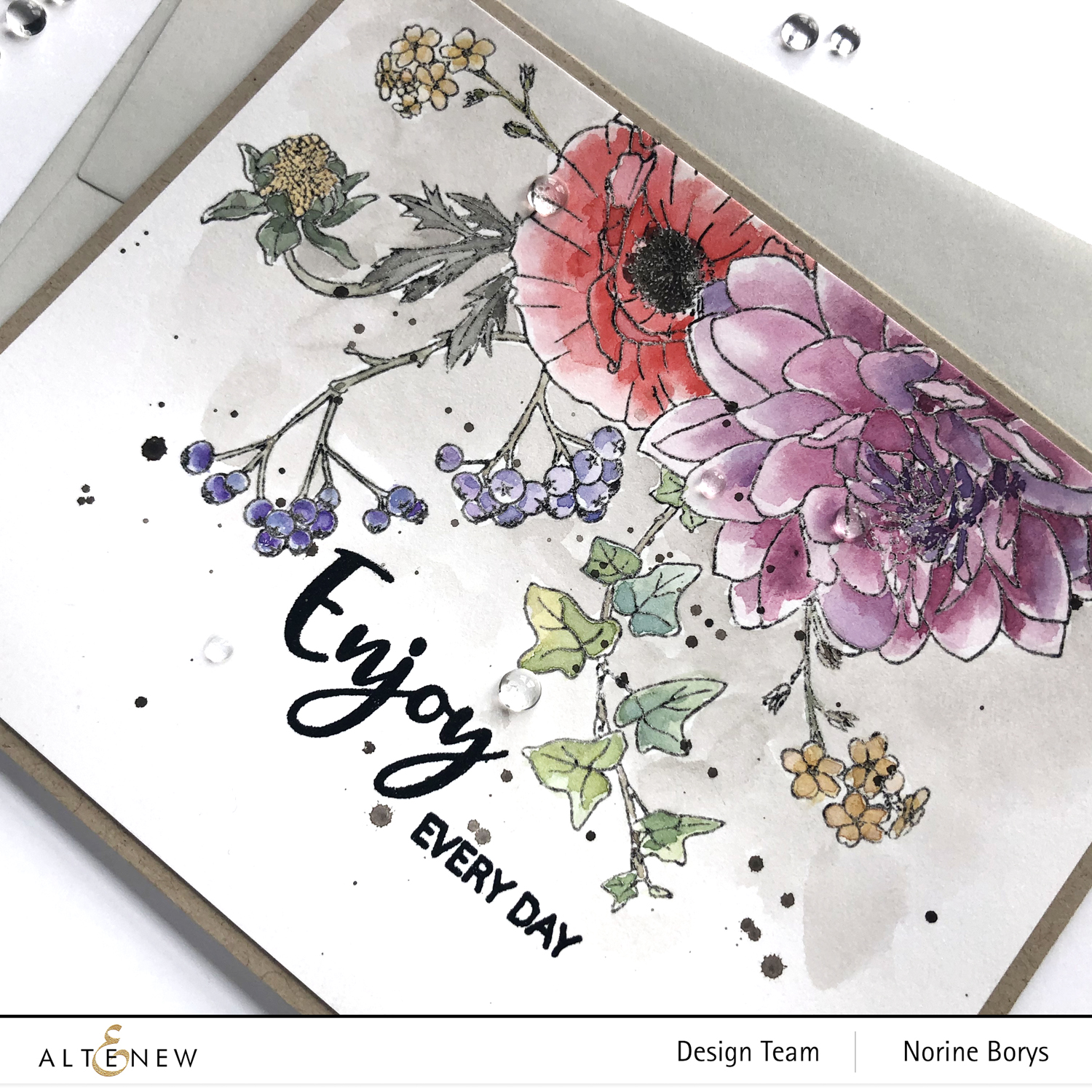 No-Line Watercoloring with Altenew Flower Stamps – K Werner Design Blog