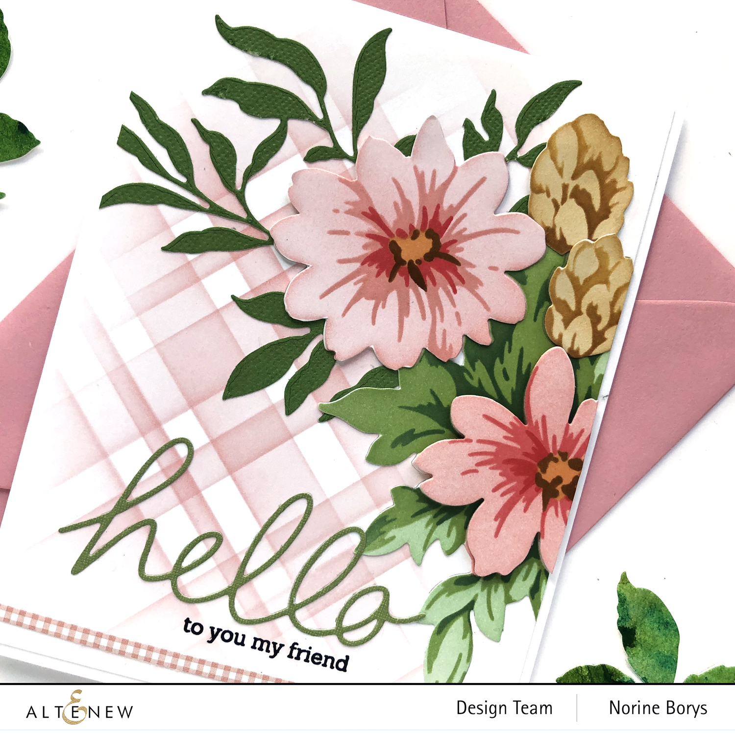 Spellbinders Stencil-Layered Floral Hello