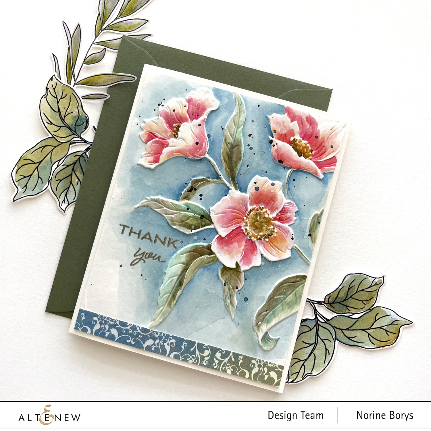 Altenew Mini Delight: Crystal Lotus Stamp & Die Set for Cardmaking