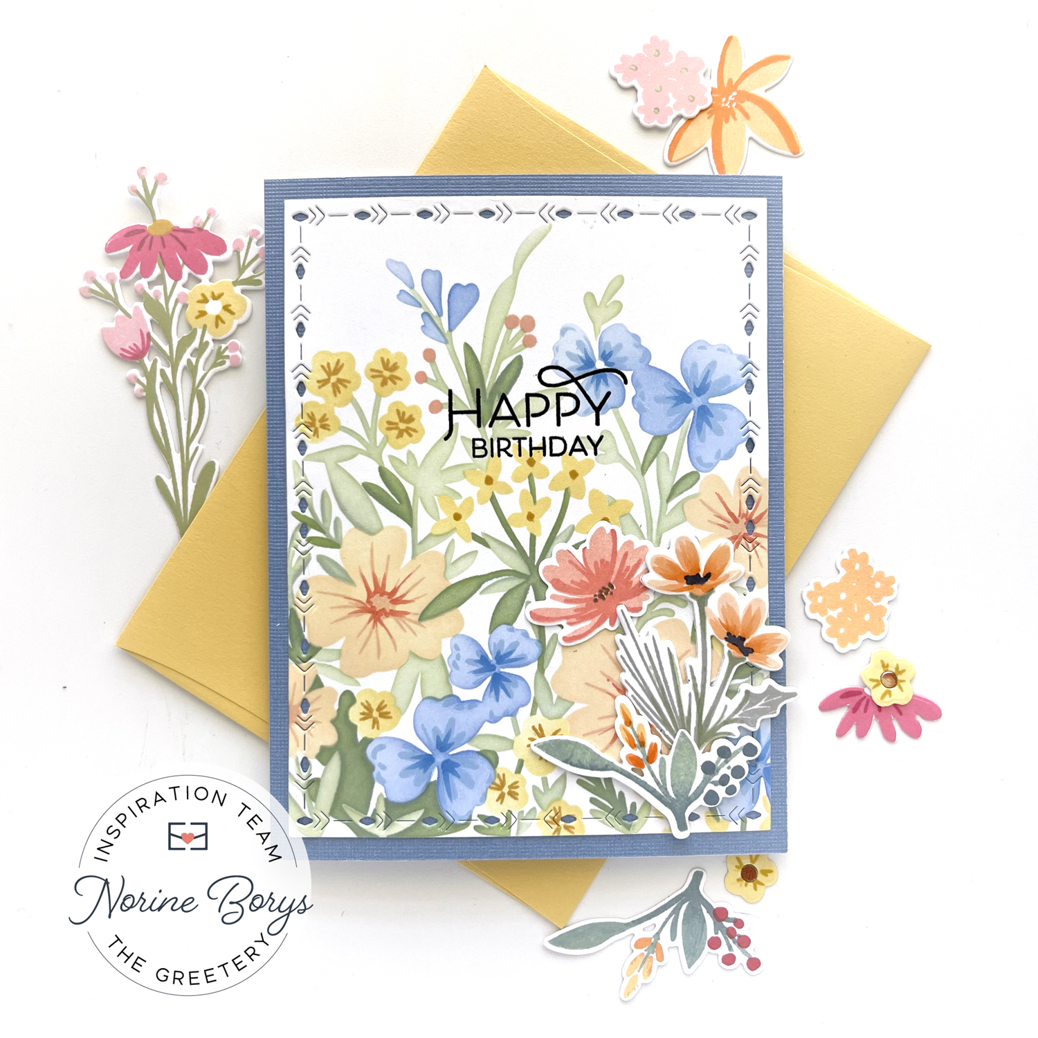 Print Shop: Floral Frame Stamp + Stencil – The Greetery